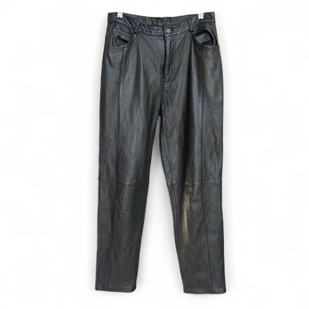 Reflections by Spiegel Vintage Leather Straight Leg Pants size 8